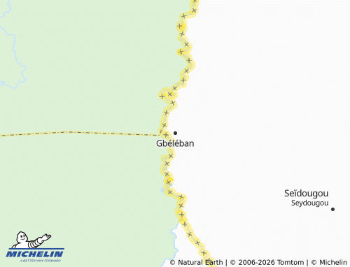 Mapa MICHELIN Gbéléban - ViaMichelin