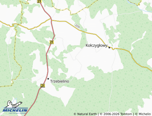 MICHELIN-Landkarte Cetyń - ViaMichelin