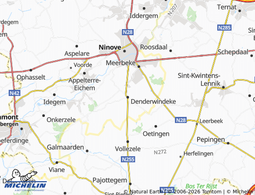 MICHELIN Denderwindeke map - ViaMichelin