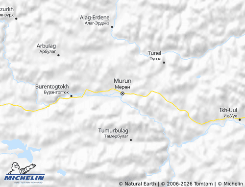 MICHELIN Khovsgol map - ViaMichelin