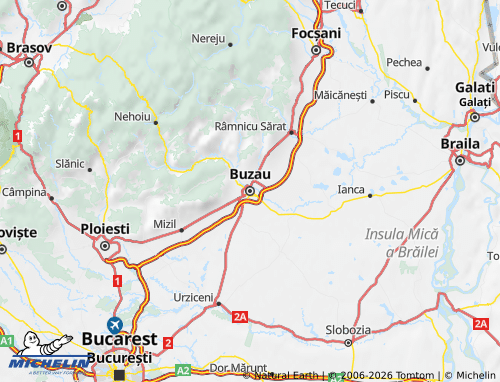 MICHELIN Buzău map - ViaMichelin