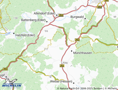 MICHELIN Wollmar map - ViaMichelin