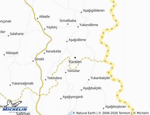 Mappa MICHELIN Yücelen - ViaMichelin