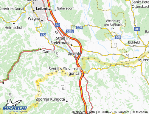 MICHELIN-Landkarte Spielfeld - ViaMichelin