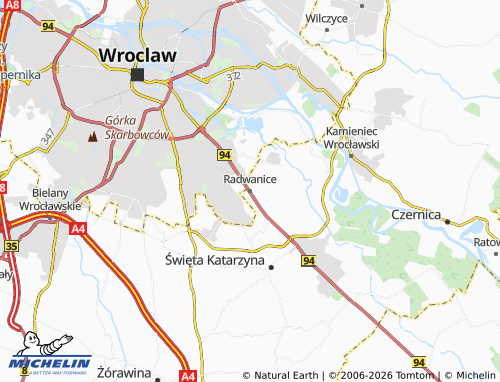 Mappa MICHELIN Radwanice - ViaMichelin