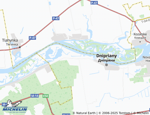 MICHELIN Korsunka map - ViaMichelin
