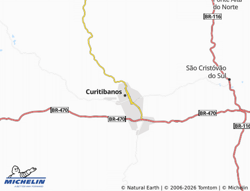 Mapa MICHELIN Curitibanos - ViaMichelin