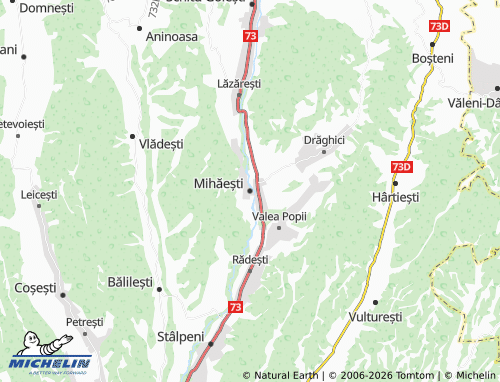 Mapa MICHELIN Mihăești - ViaMichelin