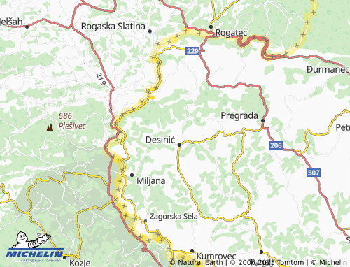 MICHELIN-Landkarte Osredek Desinićki - ViaMichelin