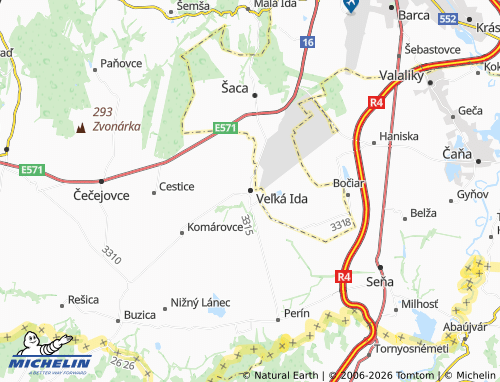 MICHELIN-Landkarte Veľká Ida - ViaMichelin