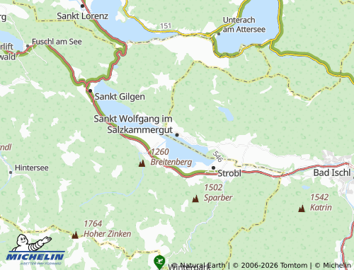Mapa MICHELIN Sankt Wolfgang im Salzkammergut - ViaMichelin