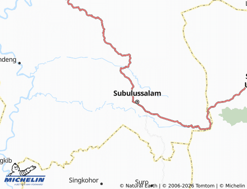 MICHELIN Subulussalam Barat map - ViaMichelin
