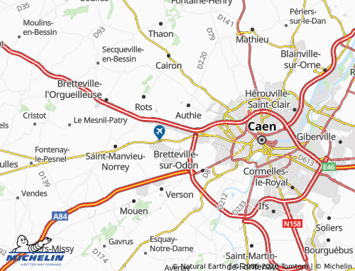 MICHELIN Carpiquet map - ViaMichelin