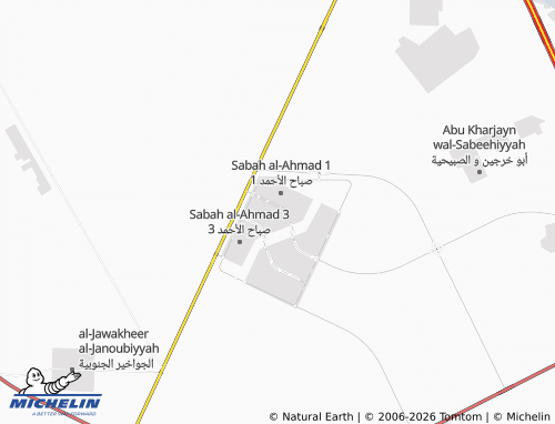MICHELIN Sabah Al Ahmad 2 Block 2 map - ViaMichelin