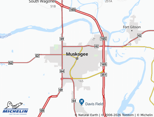 Carte MICHELIN Muskogee - ViaMichelin