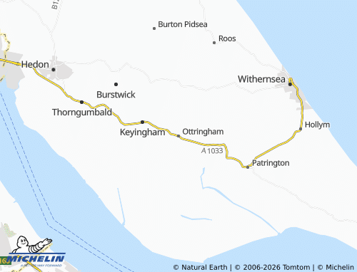 MICHELIN Ottringham map - ViaMichelin