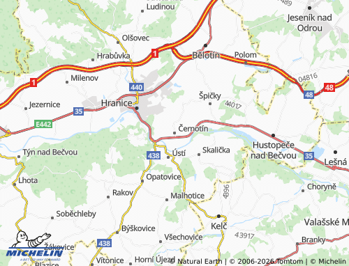 Mapa MICHELIN Černotín - ViaMichelin