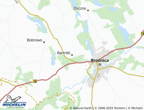 MICHELIN Bartniki map - ViaMichelin