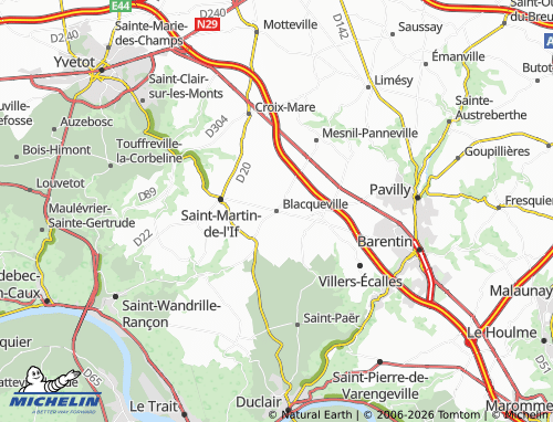 MICHELIN Blacqueville map - ViaMichelin