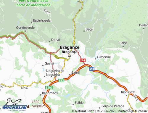 MICHELIN União das Freguesias de Sé, Santa Maria e Meixedo map - ViaMichelin