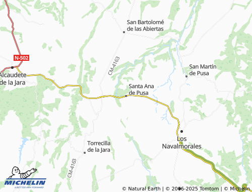 MICHELIN Santa Ana de Pusa map - ViaMichelin