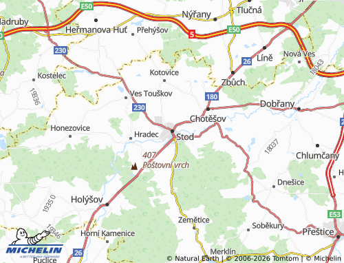 Mapa MICHELIN Stod - ViaMichelin