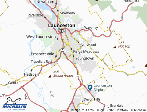 Mapa MICHELIN Youngtown - ViaMichelin