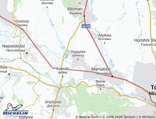 Mappa MICHELIN Shypyntsi - ViaMichelin