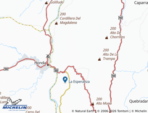 MICHELIN Quebrada Grande map - ViaMichelin