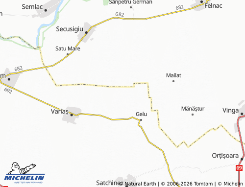 MICHELIN Sânpetru Mic map - ViaMichelin