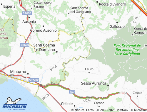 MICHELIN Forme di Suio-San Cataldo map - ViaMichelin