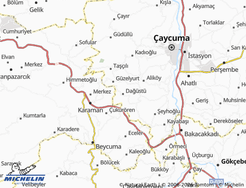 MICHELIN Dağüstü map - ViaMichelin