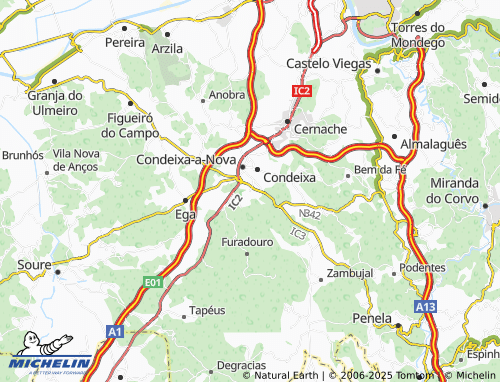 Mappa MICHELIN Condeixa-a-Velha - ViaMichelin