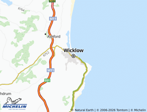 Kaart MICHELIN Wicklow - ViaMichelin