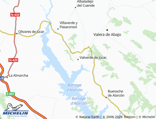 Carte MICHELIN Valverde de Júcar - ViaMichelin