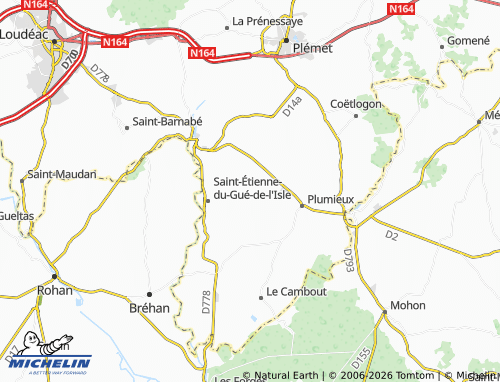 MICHELIN Guerfiac map - ViaMichelin