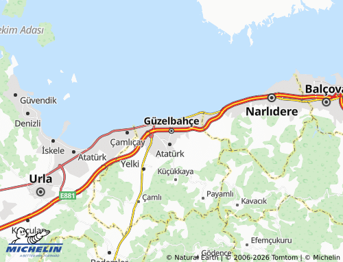 MICHELIN Güzelbahçe map - ViaMichelin