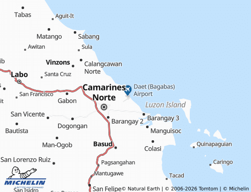 MICHELIN Bagasbas map - ViaMichelin