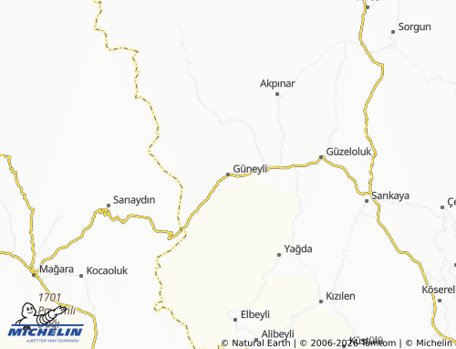 MICHELIN Güneyli map - ViaMichelin