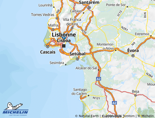 MICHELIN Setúbal map - ViaMichelin