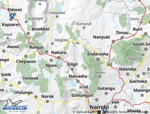 MICHELIN Nyandarua map - ViaMichelin
