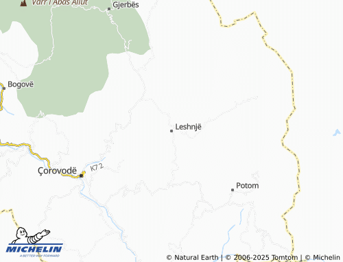 MICHELIN-Landkarte Leshnjë - ViaMichelin