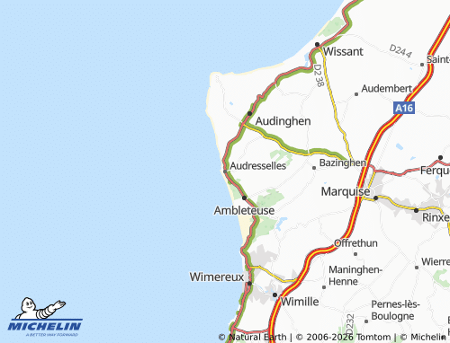 MICHELIN Audresselles map - ViaMichelin