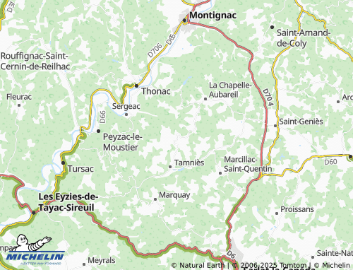 Carte MICHELIN La Cougerie - ViaMichelin