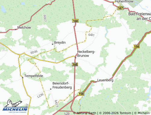 MICHELIN Heckelberg-Brunow map - ViaMichelin