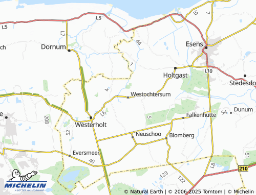 MICHELIN Westochtersum map - ViaMichelin