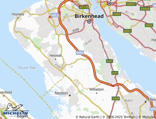MICHELIN Brimstage map - ViaMichelin