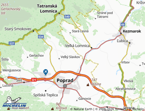 Mappa MICHELIN Mlynica - ViaMichelin