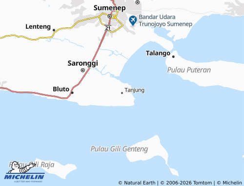 MICHELIN Tanjung map - ViaMichelin