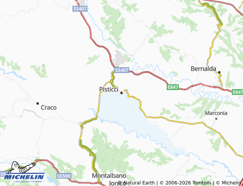 MICHELIN-Landkarte Pisticci - ViaMichelin